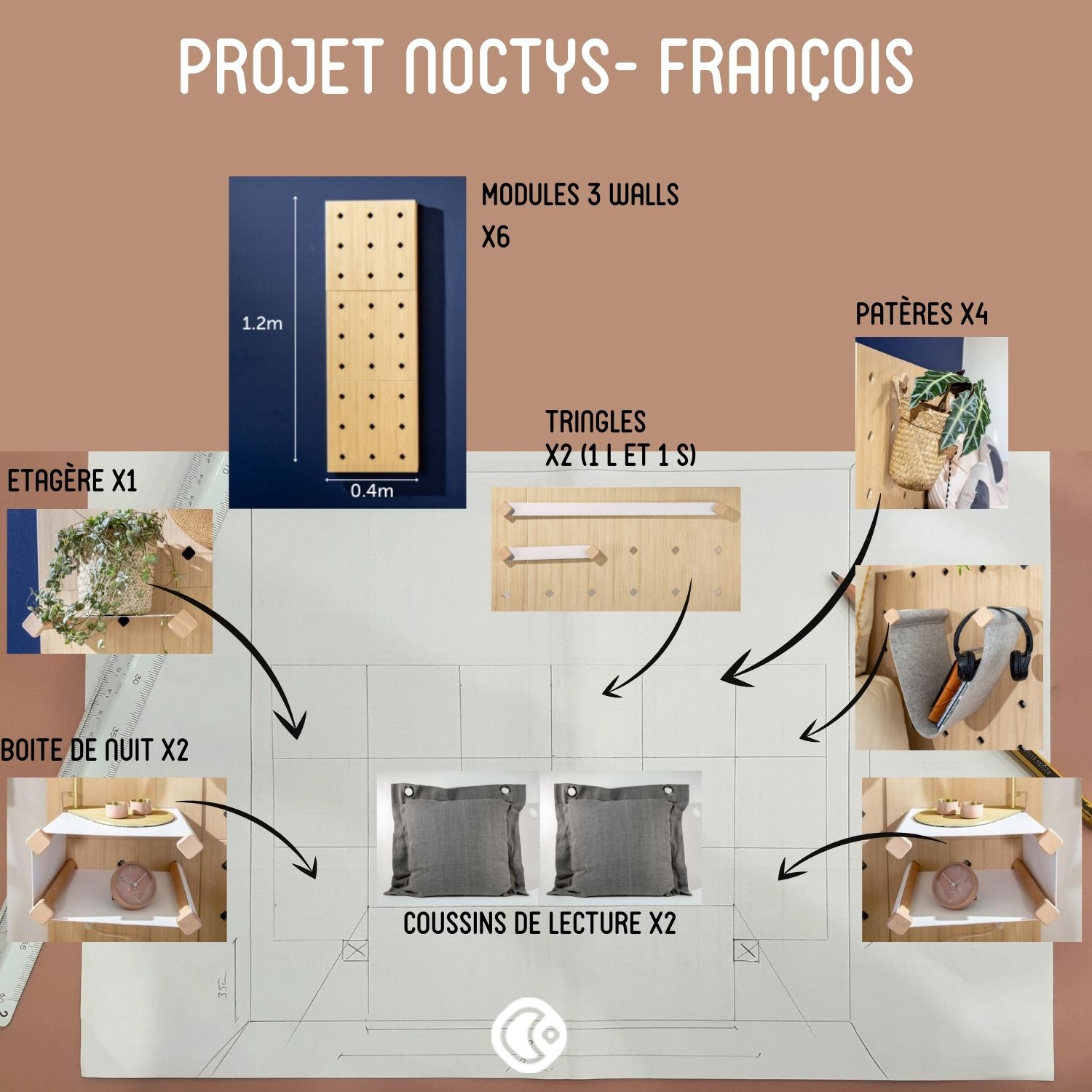 Proposition de tete de lit Noctys