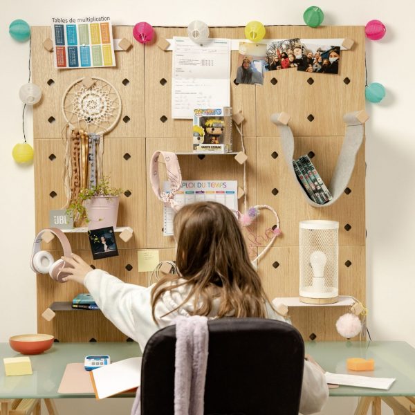 rangement bureau ado pegboard Noctys