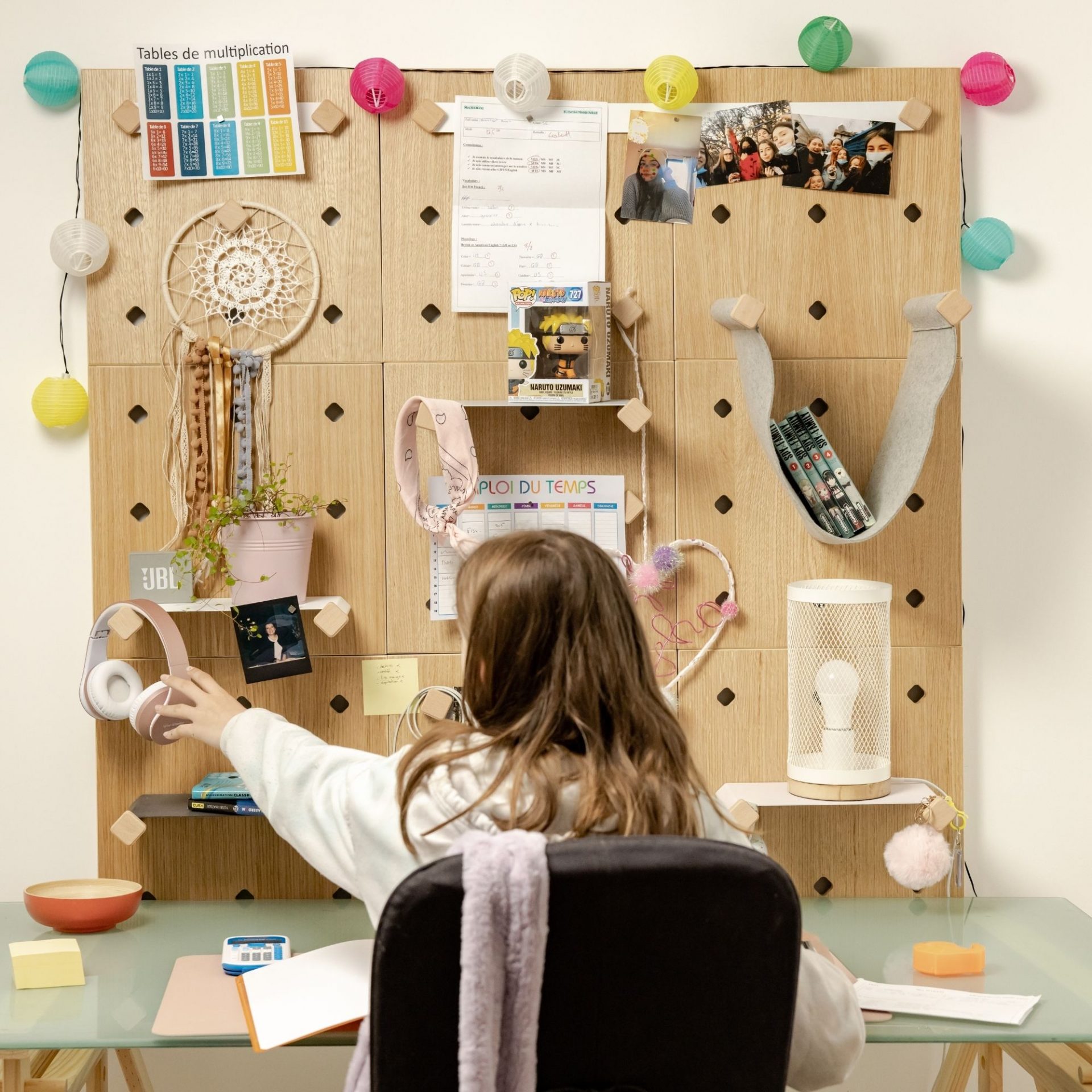 rangement bureau ado pegboard Noctys